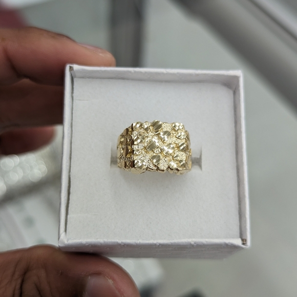 10kt Real Gold Nugget Ring for Men